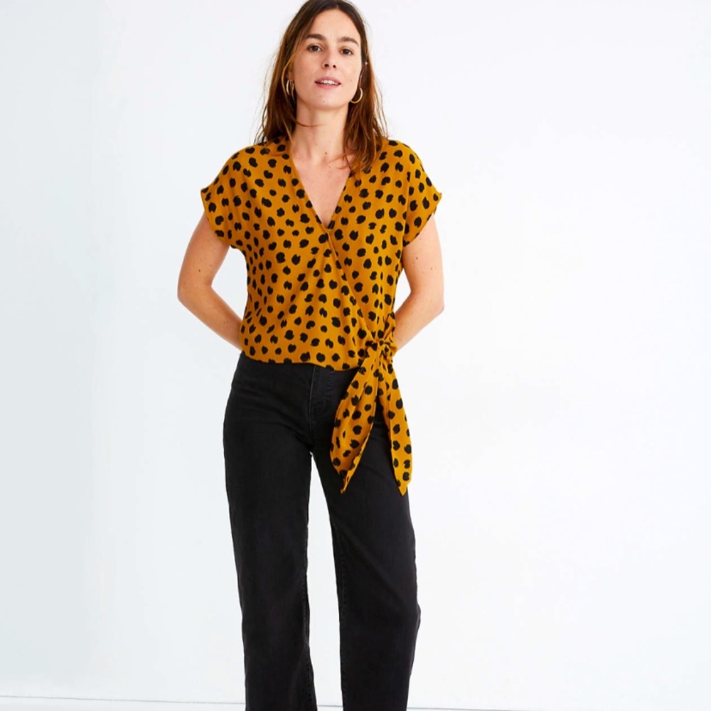 Madewell Sash Tie Wrap Top